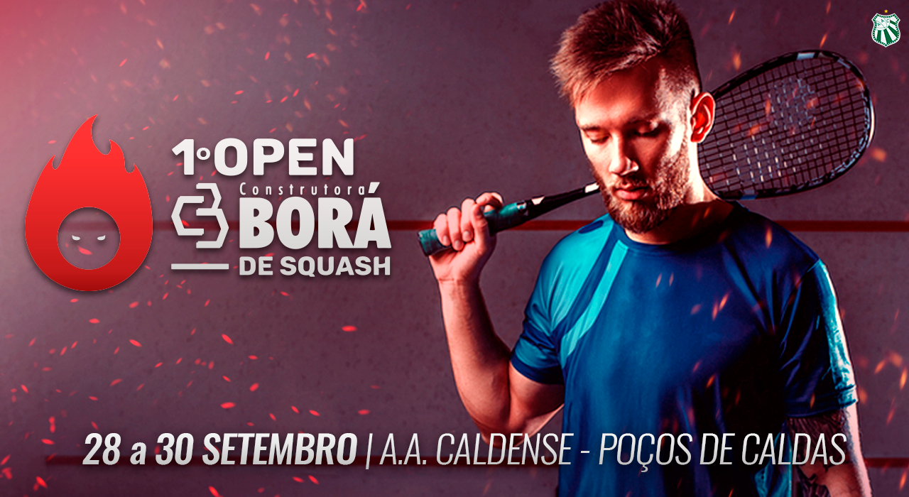 Estão abertas as inscrições para o 1º Open Construtora Borá de Squash da Caldense