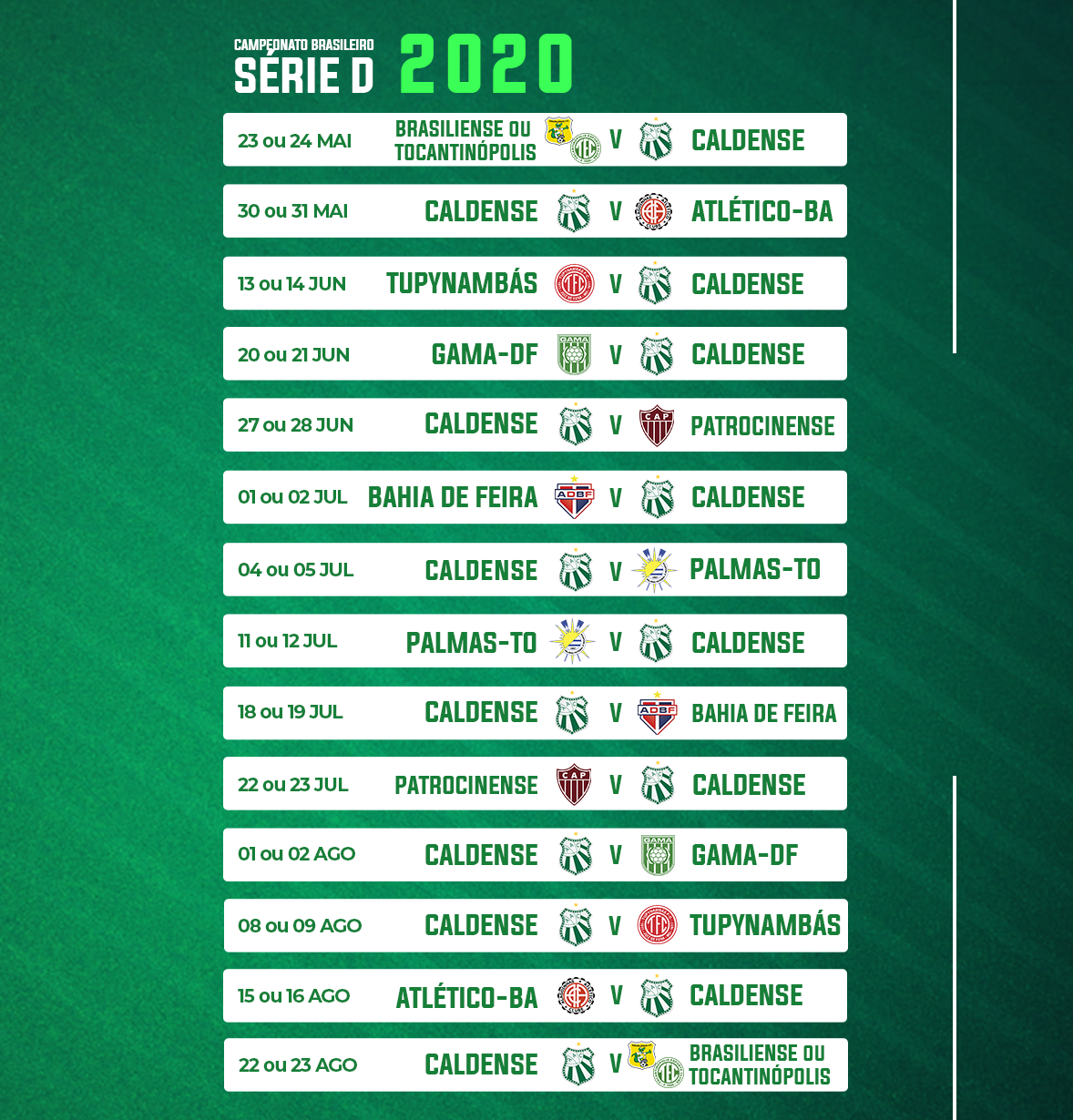 CBF divulga a tabela completa do Brasileirão 2020; confira jogos