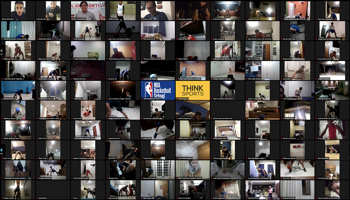 Aulas online mantém ativos alunos do projeto NBA Basketball School