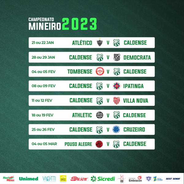 FMF divulga tabela básica do Campeonato Mineiro 2023