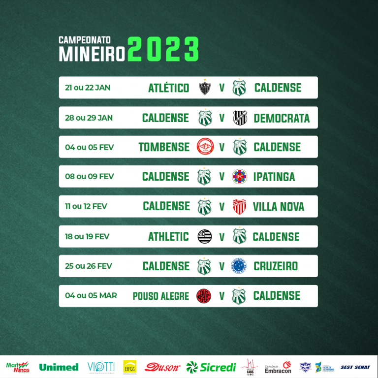 FMF divulga tabela básica do Campeonato Mineiro 2023