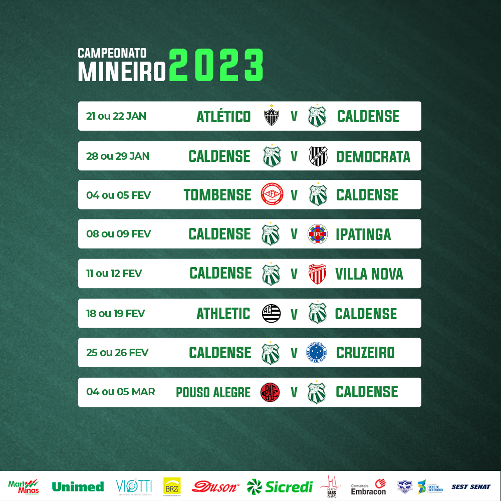 FMF divulga tabela básica do Campeonato Mineiro 2023