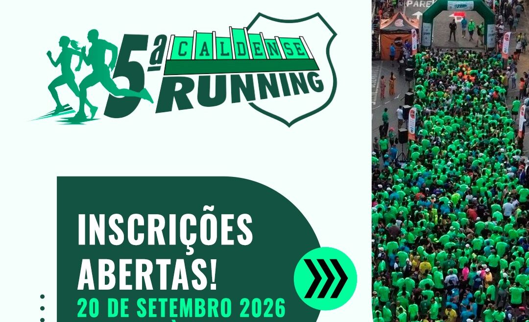 Inscrições abertas para a 5ª Caldense Running com lote promocional