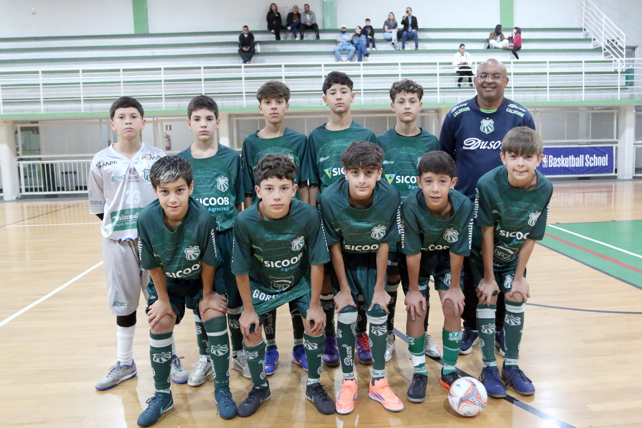 Futsal Sub-13 da Caldense estreia com duas goleadas na Lidarp 2026
