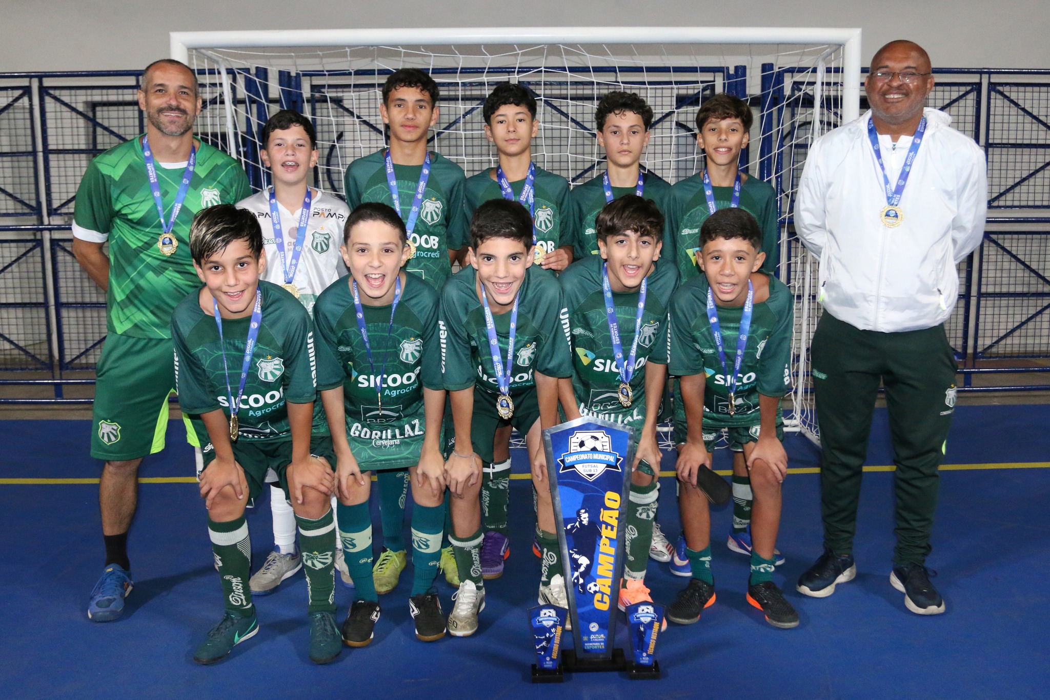 Futsal Sub-13 da Caldense conquista bicampeonato do Campeonato Municipal